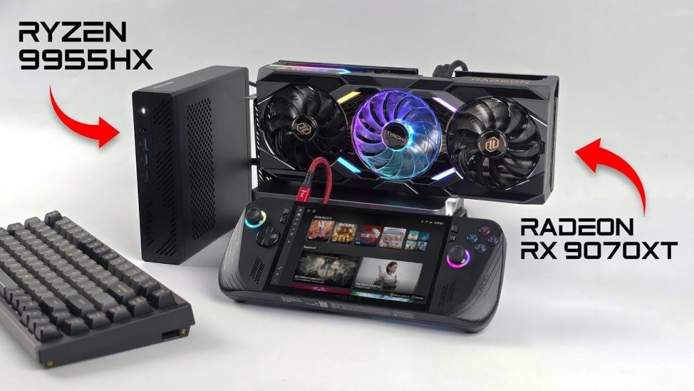 Compact DIY PC build featuring AMD Ryzen 9 and Radeon RX 7900 XT