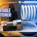 DIY air conditioner made with copper tubing for efficient cooling