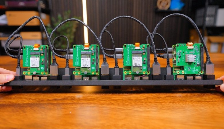 Raspberry Pi 5 devices configured as a Docker Swarm cluster
