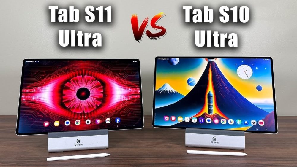 Samsung Galaxy Tab S11 Ultra and S10 Ultra side-by-side comparison