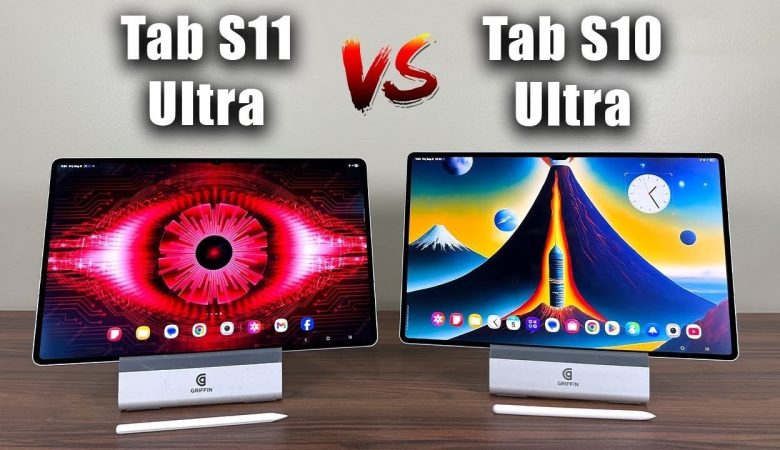 Samsung Galaxy Tab S11 Ultra and S10 Ultra side-by-side comparison