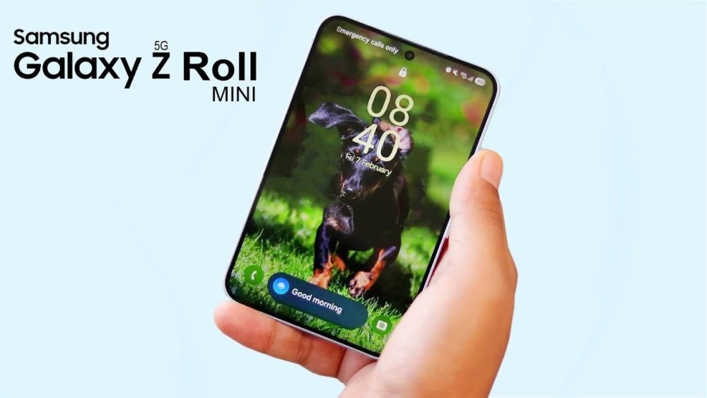 Samsung Galaxy Z Roll Mini showcasing its rollable display technology