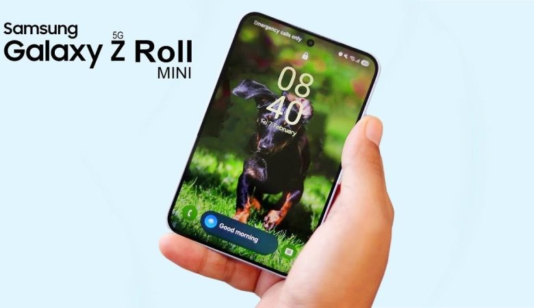 Samsung Galaxy Z Roll Mini showcasing its rollable display technology