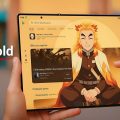 Samsung's trifold phone showcasing its innovative two-hinge design