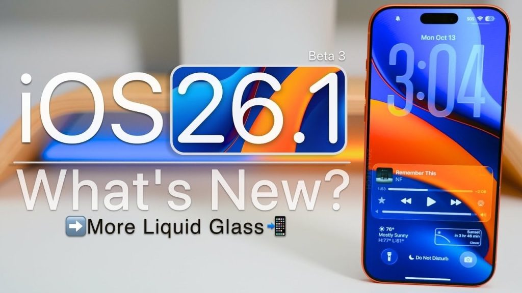 iOS 26.1 Beta 3 new features and updates overview