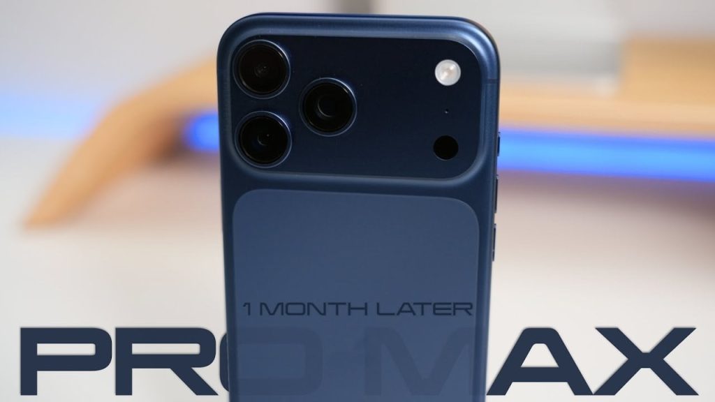 Close-up of the iPhone 17 Pro Max’s anodized aluminum frame design