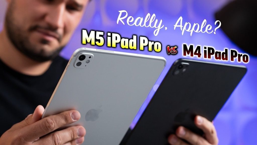 M5 iPad Pro and M4 side-by-side comparison highlighting key differences