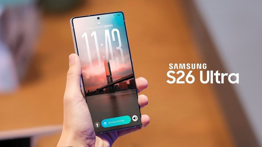 Leaked design render of the Samsung Galaxy S26 Ultra with sleek updates