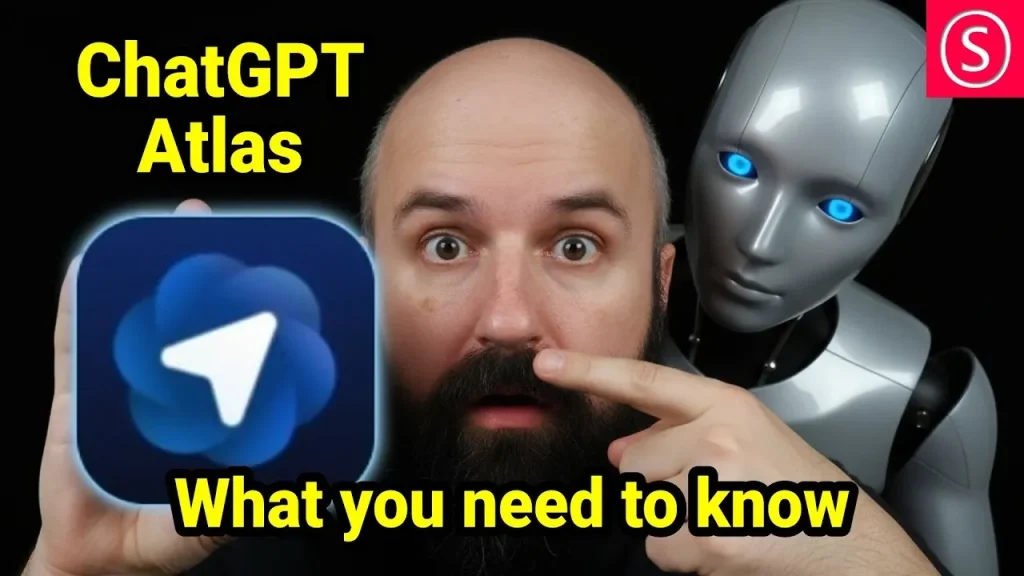 Screenshot of the Atlas browser showcasing its AI-powered features for productivity