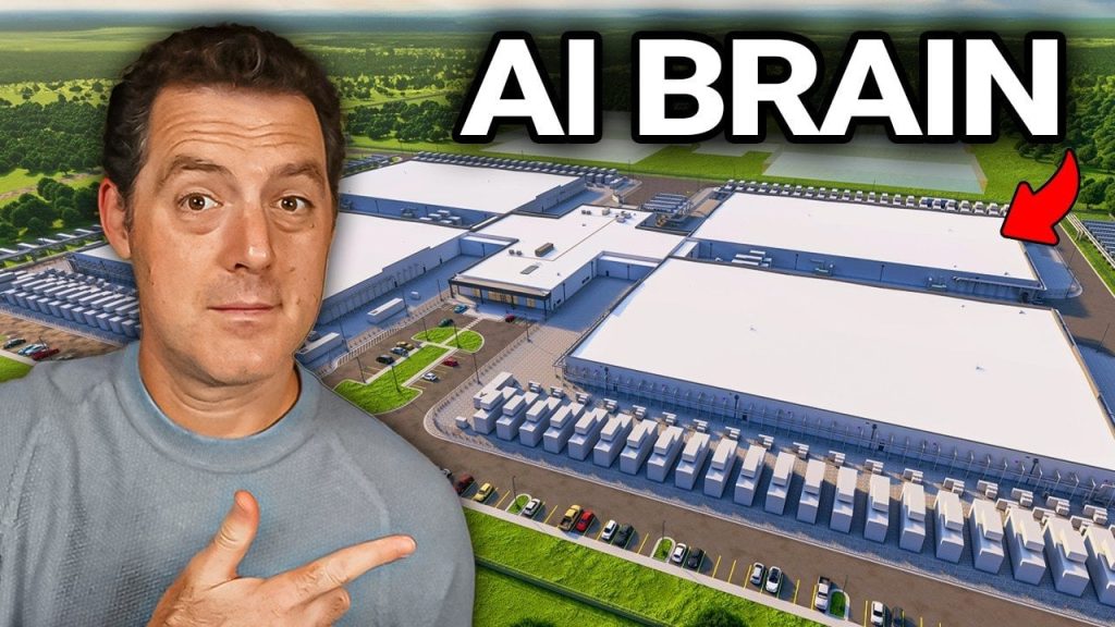 A modern data center showcasing servers and cooling systems used for AI and cloud computing